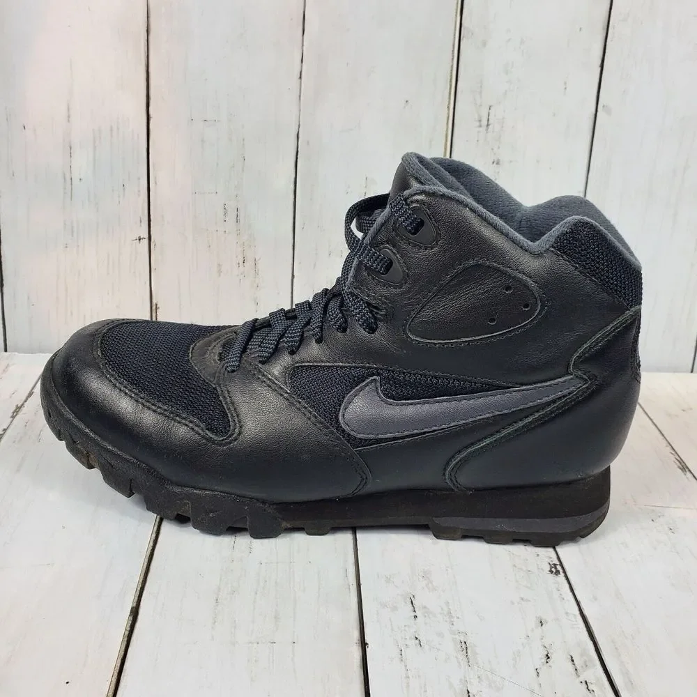 Nike Caldera Hiker Boots Mens Sz 7.5 Black Camping Sneakerboot Shoes 313500-001